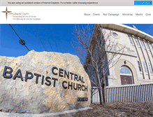 Tablet Screenshot of centralbaptistchurch.com